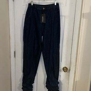 Pretty Little Thing Elasticated Hem Jeans 8